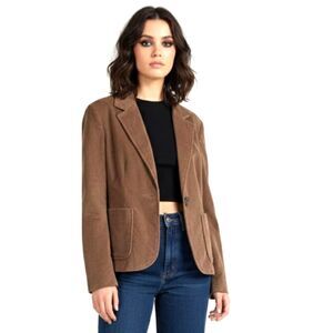 ☕️ GAP Tan Corduroy Blazer Single Button Y2k Vibes  Womens Size 8 🤎
